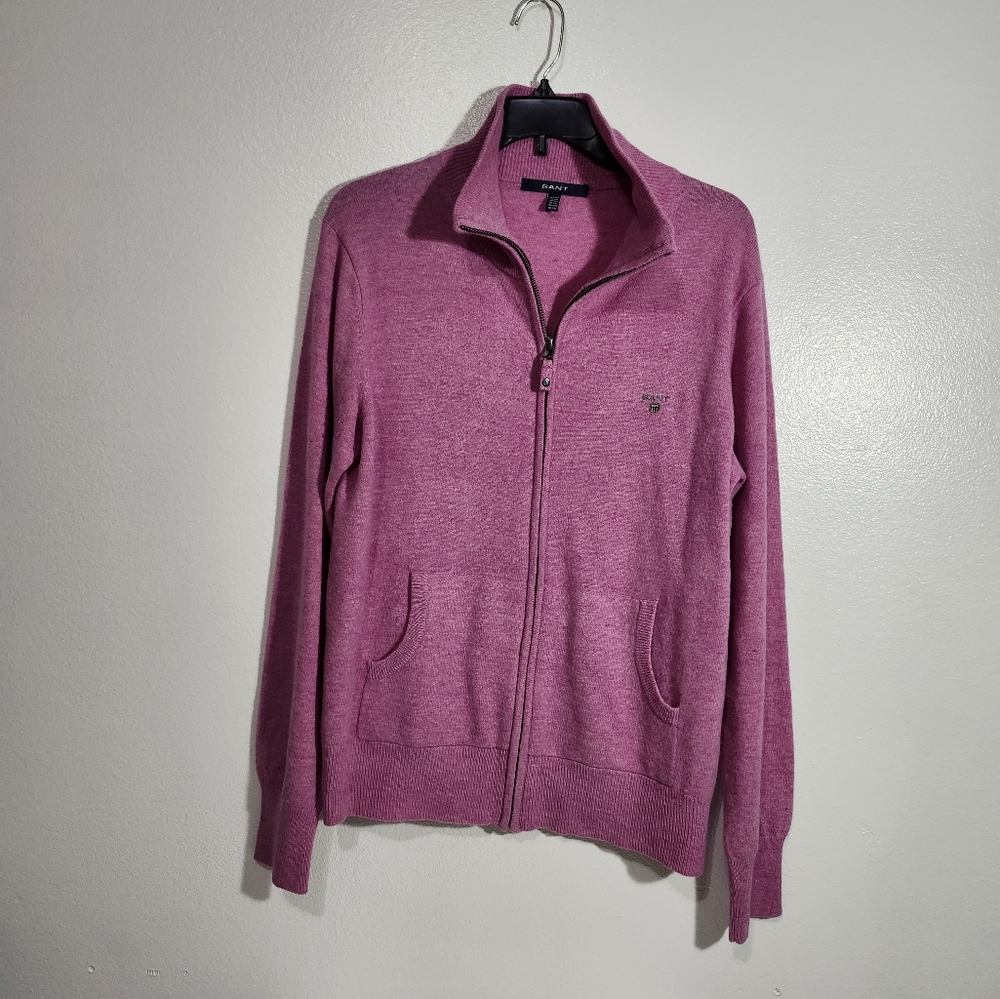 Gant Pink Zip-Up Sweater Cardigan